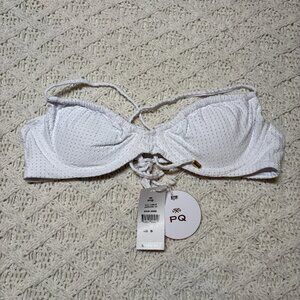 PQ Swim Jasmine White Underwire Bikini Top – Women’s Small NWT